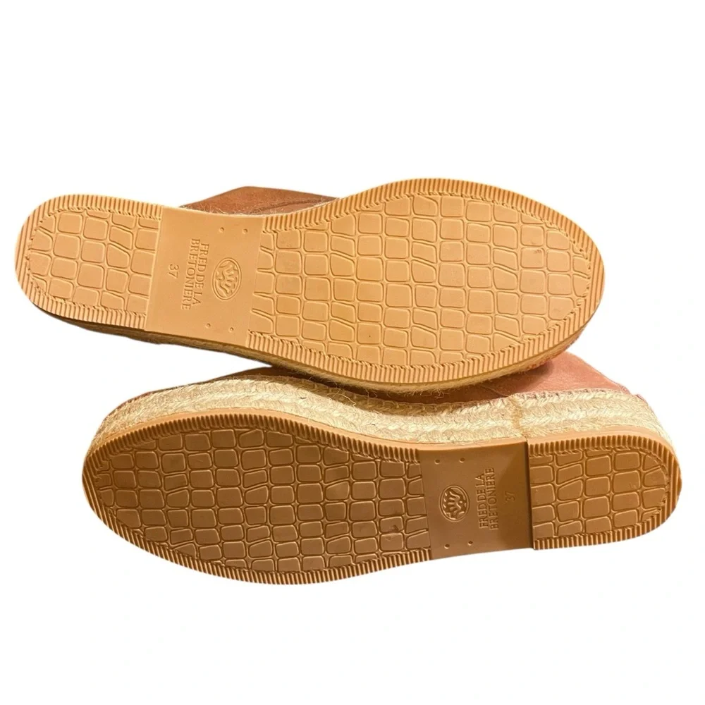FRED DE LA BRETONIERE‎ Rose Pink Lace Up Suede Espadrilles NWOB EU 37 / US 6.5